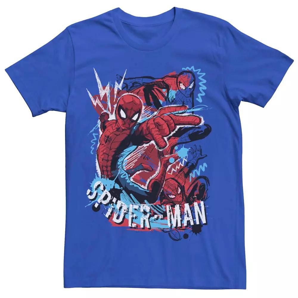 Mens Marvel Spider-Man Colorful Doodles Tee Product Image