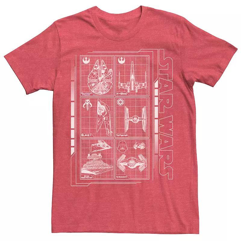 Men's Star Wars Battle Ships Schematic Tee, Size: 3XL, Kelly Product Image