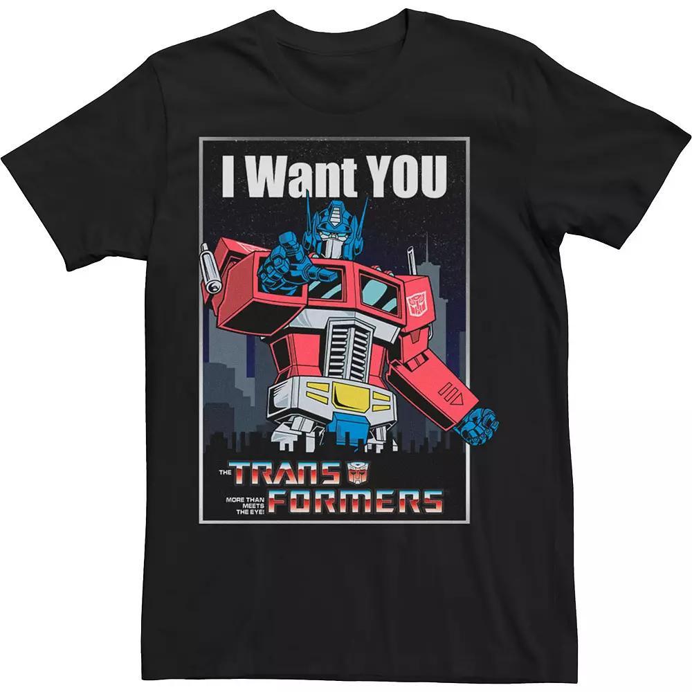Men's Transformer Autobot Face Badge Big Face Tee, Size: 3XL, Black Product Image