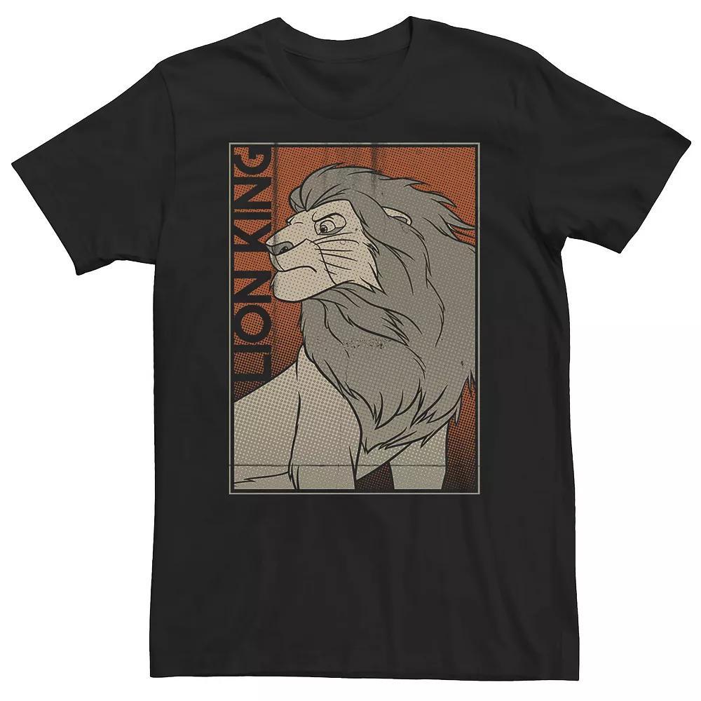 Big & Tall Disney The Lion King Simba Comic Style Portrait Tee, Men's, Size: Large Tall, Black Product Image