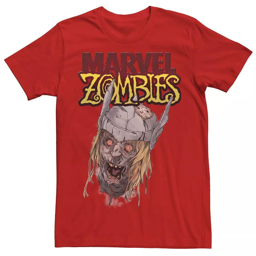 Men's Marvel Zombies Thor Zombie Head Graphic Tee, Size: Medium, Red Product Image