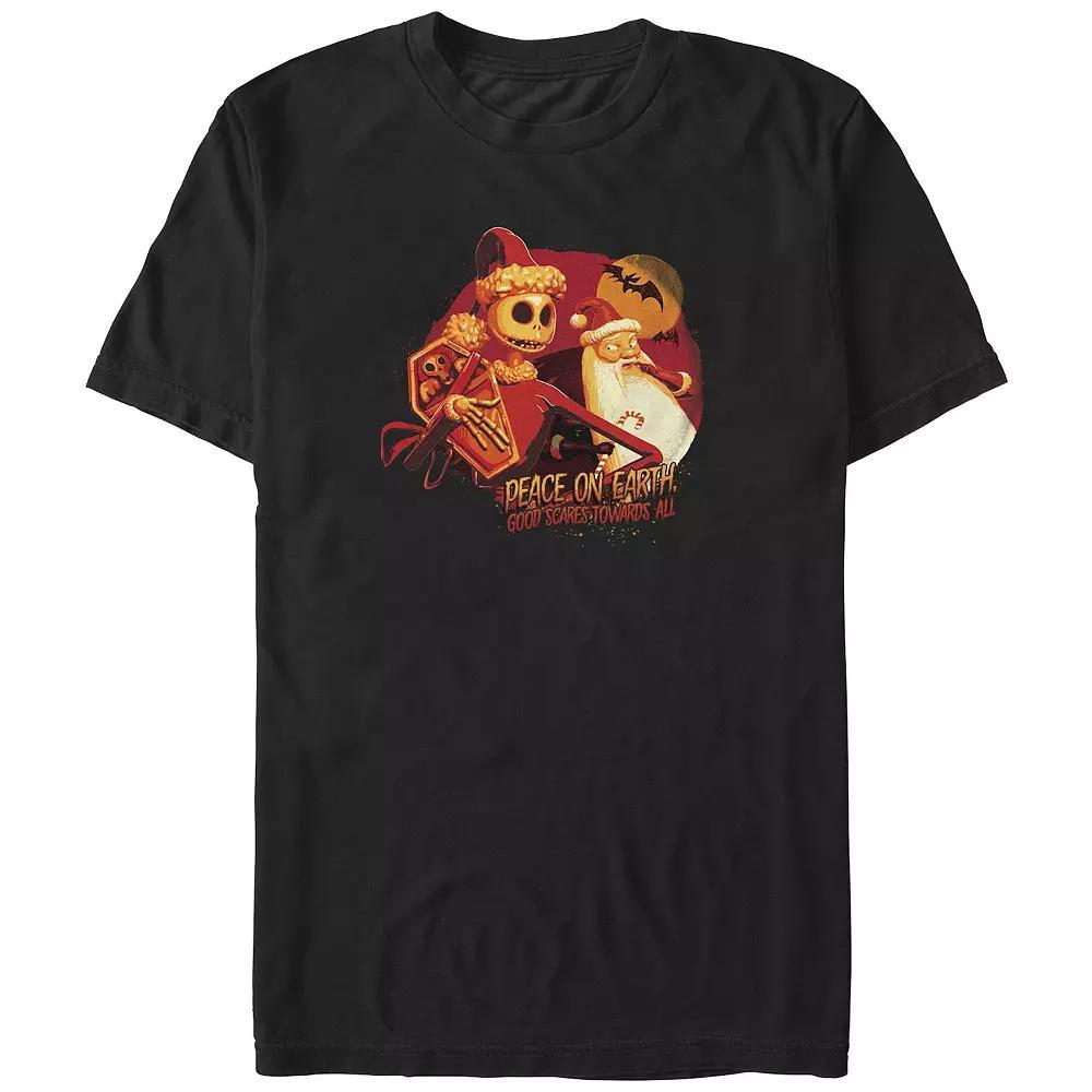 Disney's The Nightmare Before Christmas Peace On Earth Good Scares Big & Tall Graphic Tee, Men's, Size: 3XL, Black Product Image