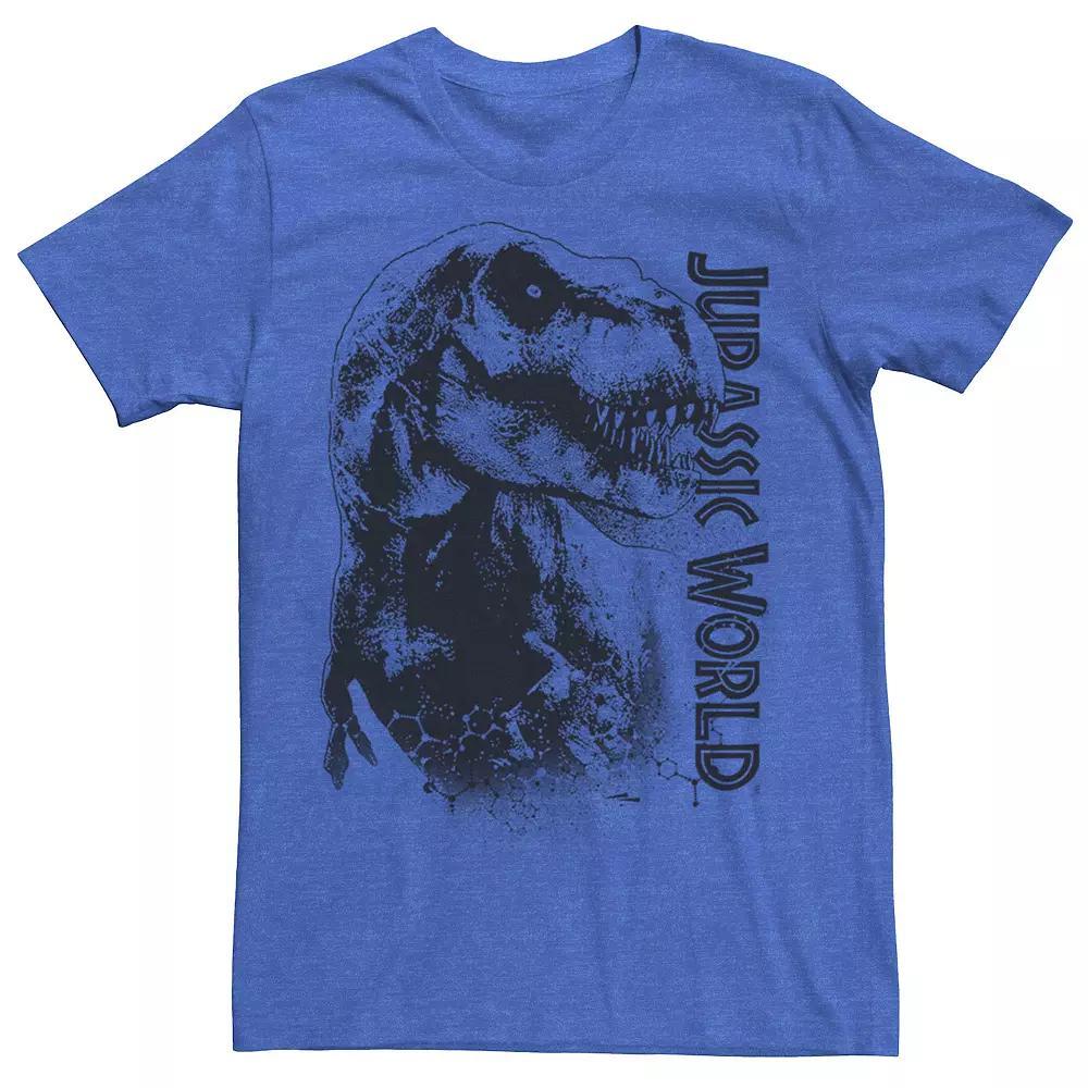 Men's Jurassic World T-Rex Close-Up Portrait Graphic Tee, Size: Small, Royal Grey Product Image