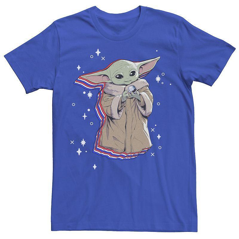Men's Star Wars: The Mandalorian Grogu In Stars Tee, Size: Large, Royal Product Image