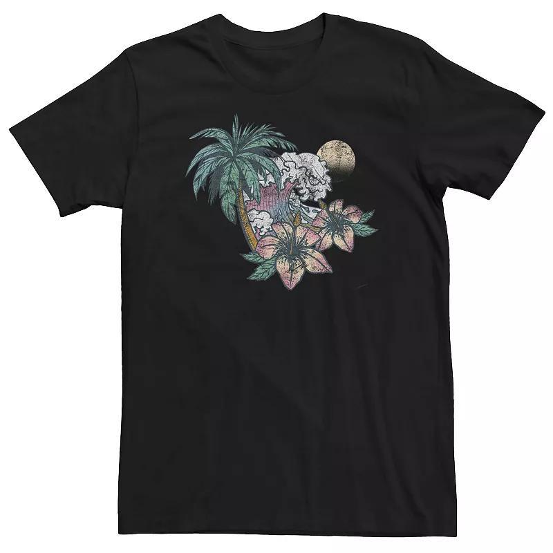 Big & Tall Marvel Guardians Of The Galaxy Rocket Raccoon Circle Portrait Tee, Men's, Size: Large Tall, Black Product Image