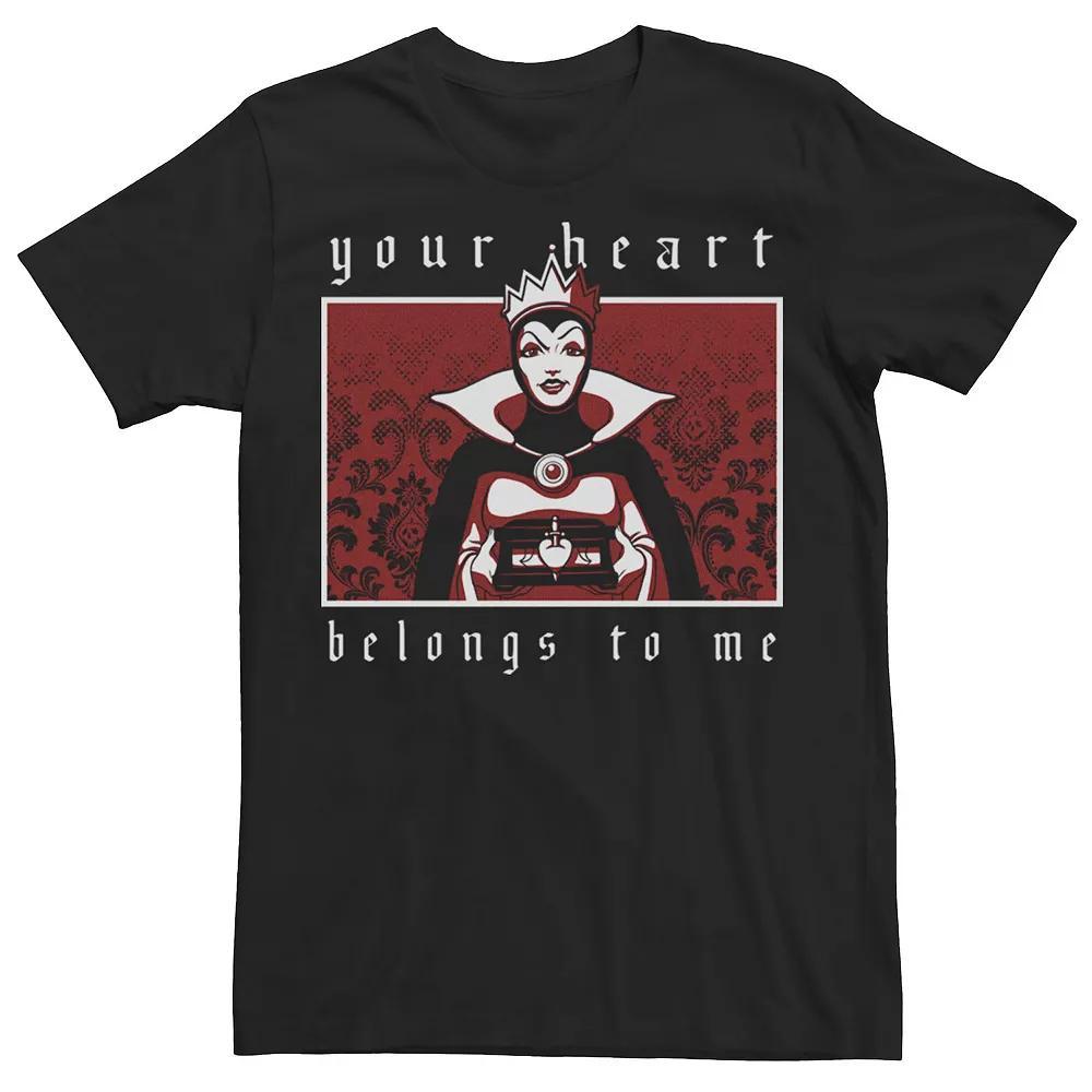 Disney's Snow White and the Seven Dwarfs Evil Queen Men's Your Heart Belong To Me Graphic Tee, Size: XXL, Black Product Image
