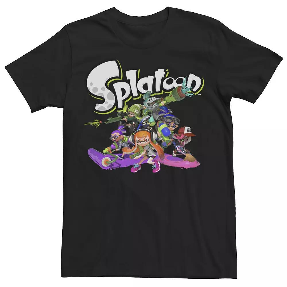 Men's Nintendo Splatoon Logo Teams Group Shot Tee, Size: Medium, Black Product Image