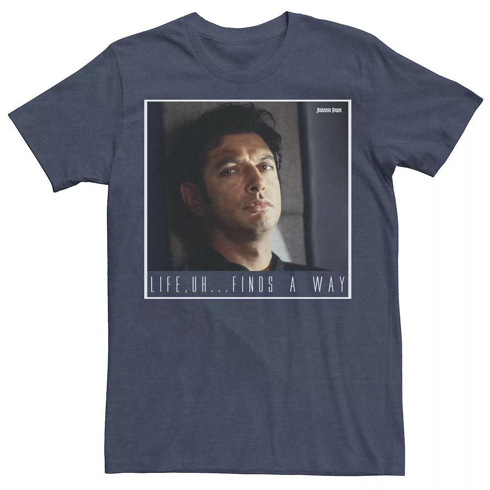 Men's Jurassic Park Ian Malcolm Life Finds A Way Graphic Tee, Size: XL, Red Grey Product Image