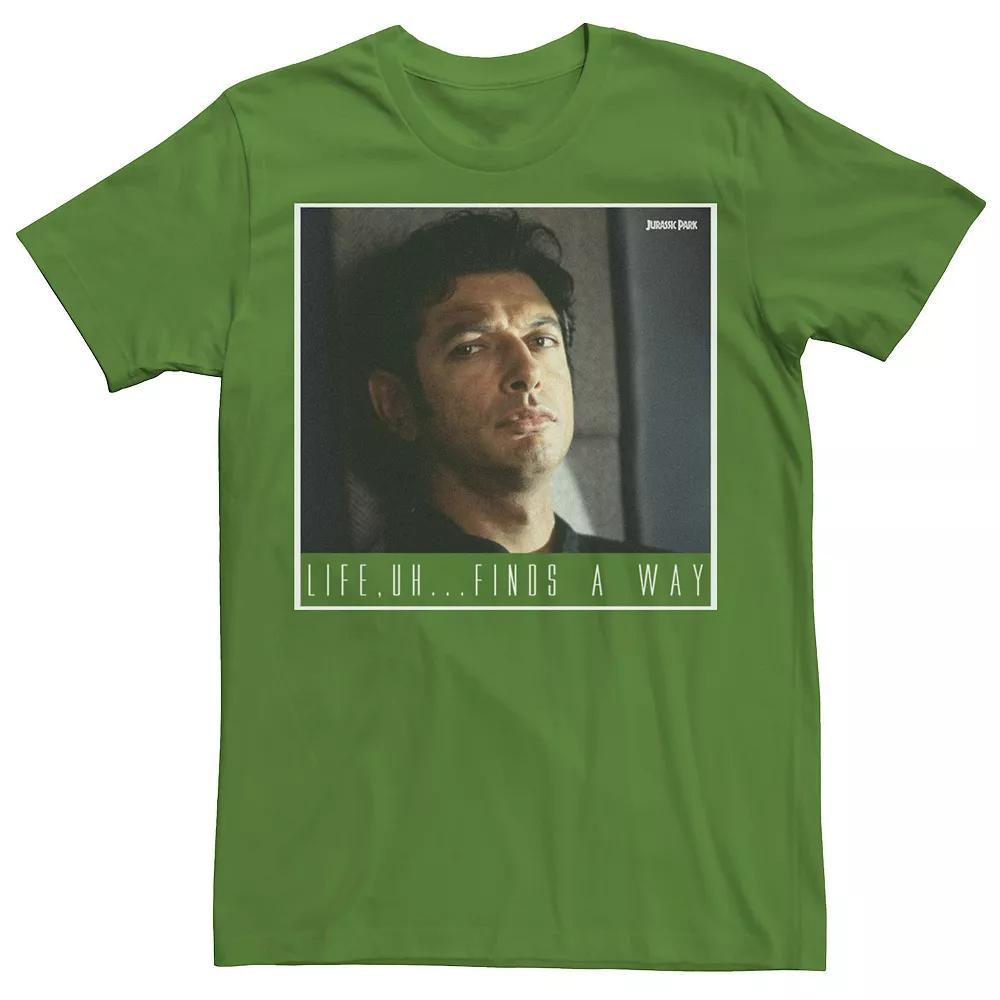 Men's Jurassic Park Ian Malcolm Life Finds A Way Graphic Tee, Size: XL, Red Grey Product Image