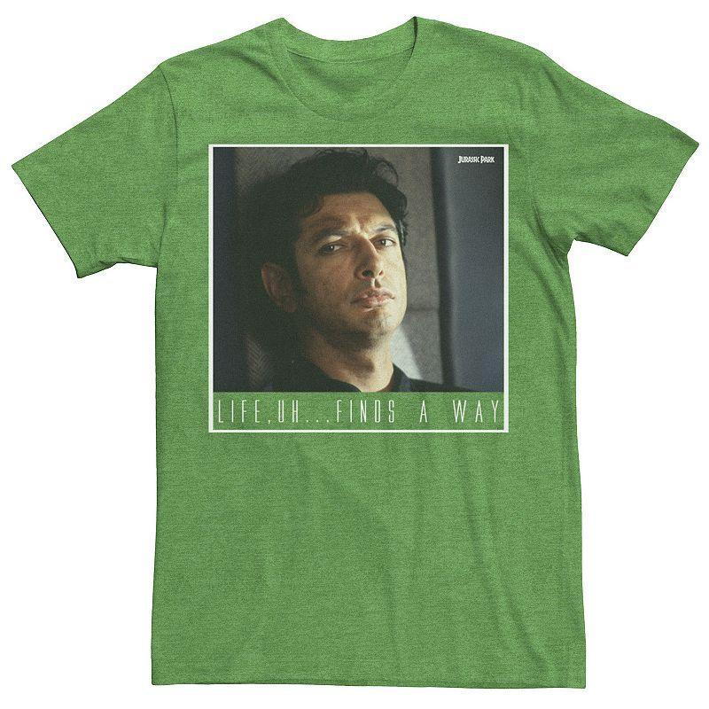 Men's Jurassic Park Ian Malcolm Life Finds A Way Graphic Tee, Size: XL, Red Grey Product Image