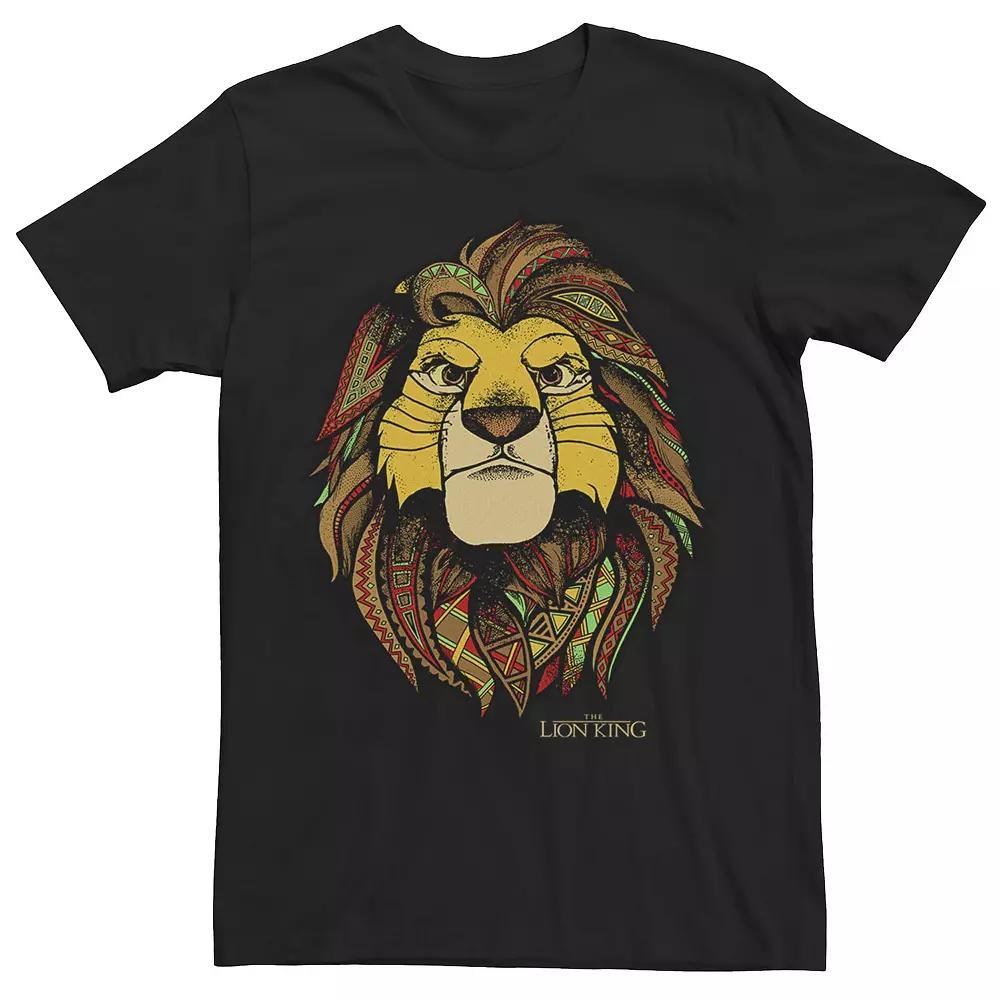 Disney's The Lion King Men's Geometric Colorful Simba Tee, Size: XL, Black Product Image