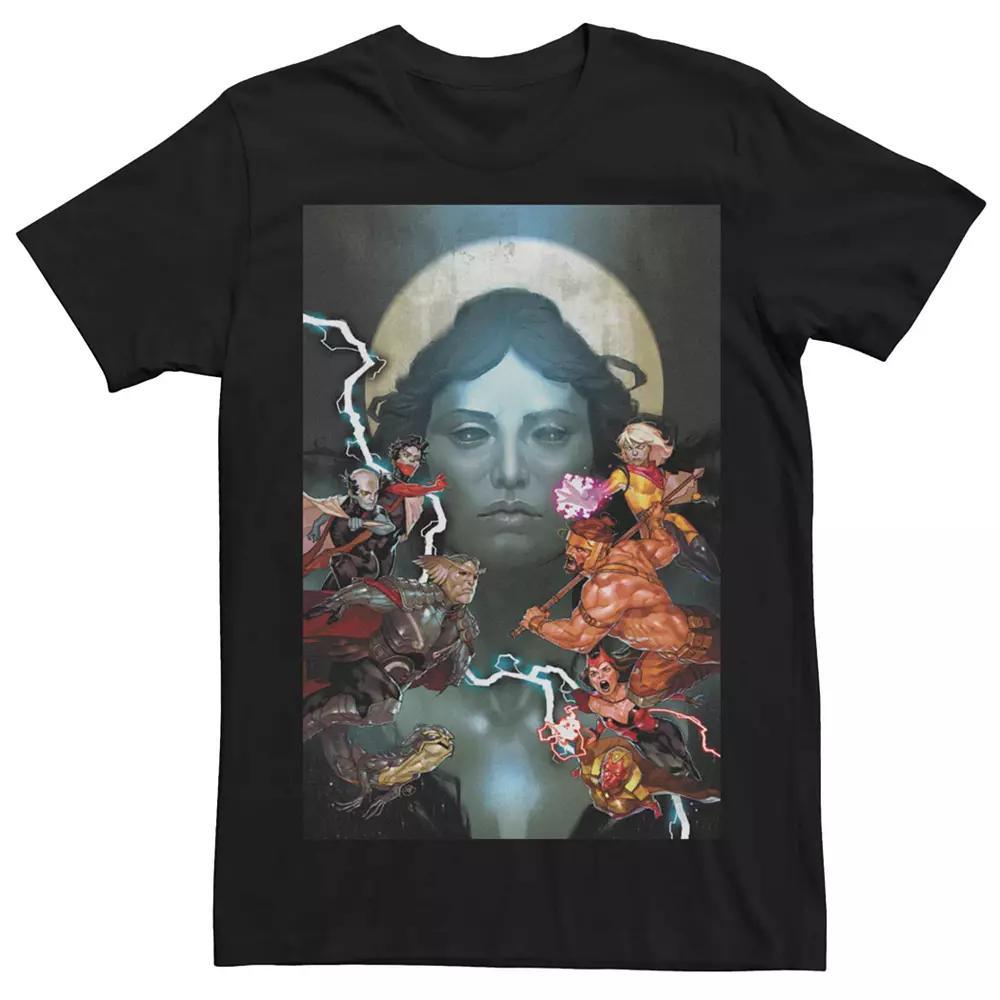 Men's Marvel Group Comic Cover Tee, Size: Large, Black Product Image