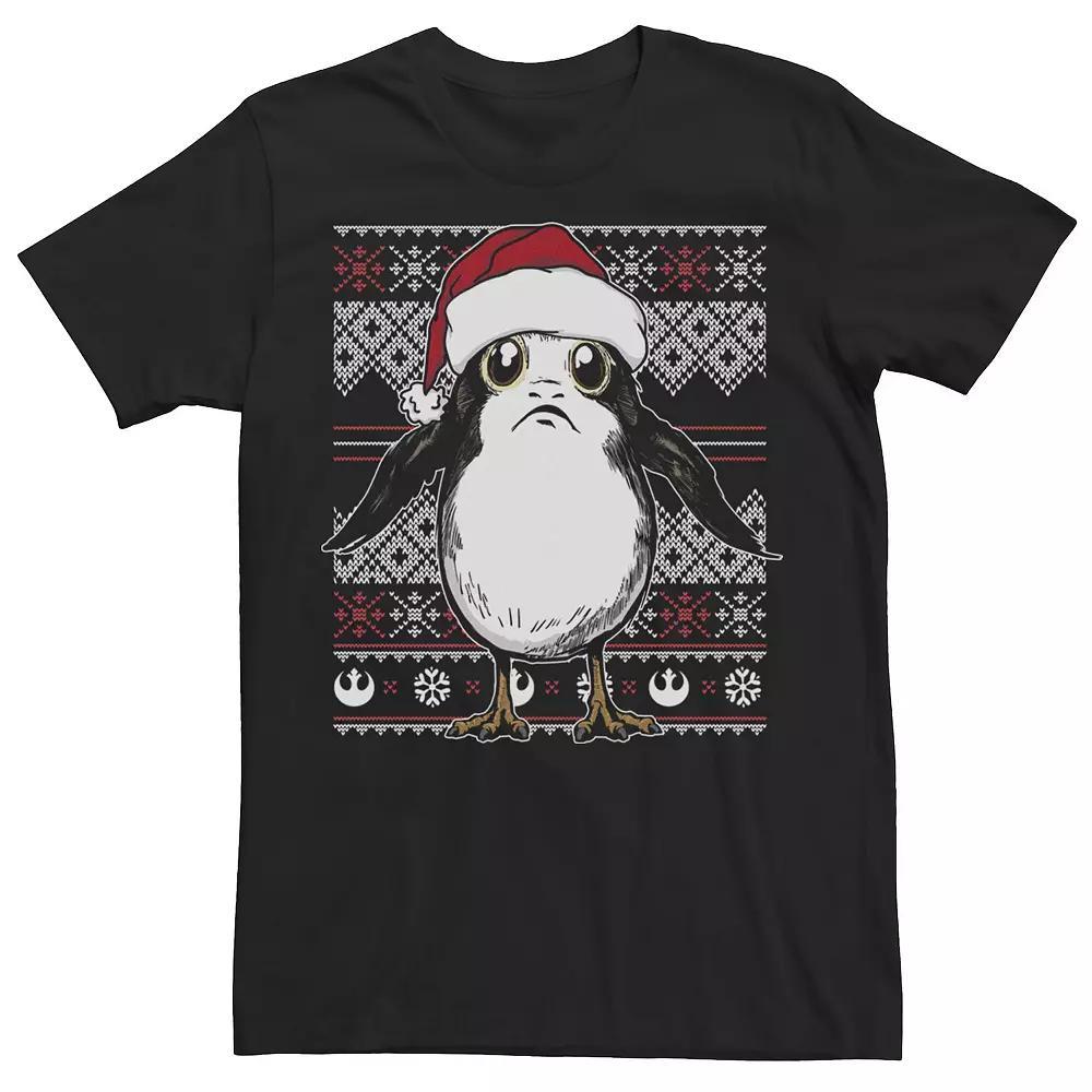Men's Star Wars Porg Ugly Christmas Sweater Tee, Size: XL, Black Product Image