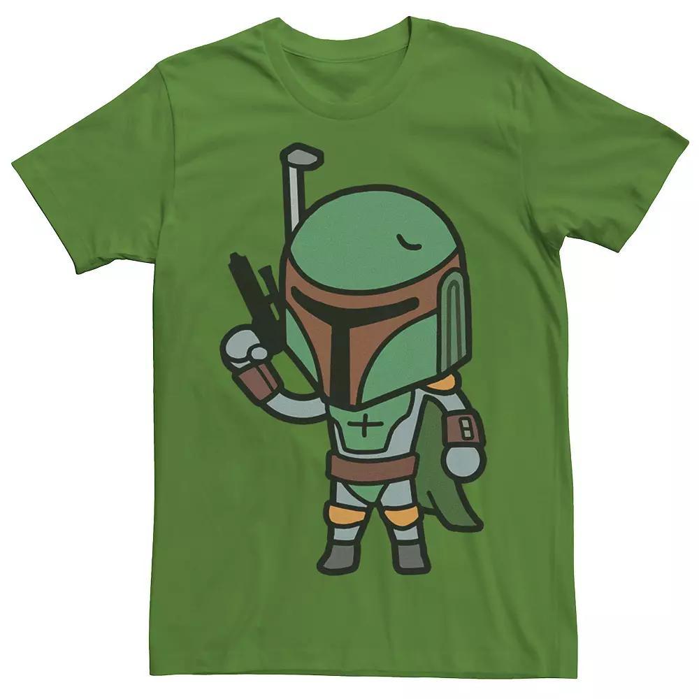Men's Star Wars Boba Fett Cute Cartoon Style Tee, Size: Medium, Kelly Product Image