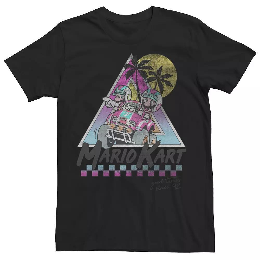Men's Mario Kart Mario And Luigi Good Time Since 92 Vintage Tee, Size: 3XL, Athletic Grey Product Image