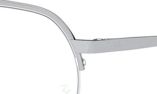 Ray-Ban Unisex 53mm Semi Rimless Optical Glasses in Silver at Nordstrom Product Image