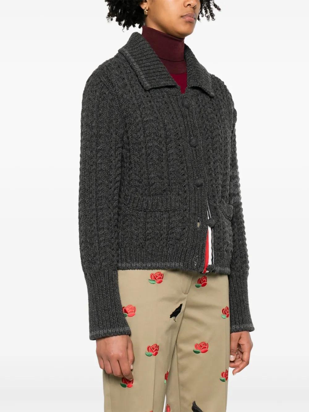RWB links-stitch knit cardigan Product Image