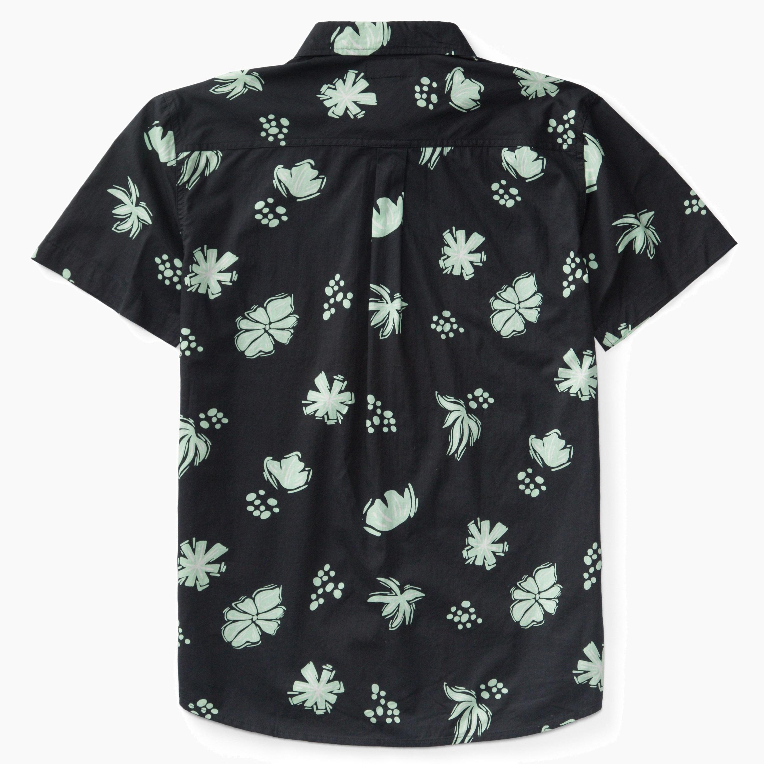 Men's REEF Short Sleeve Button-Down Shirt, Size: XL, Black Product Image