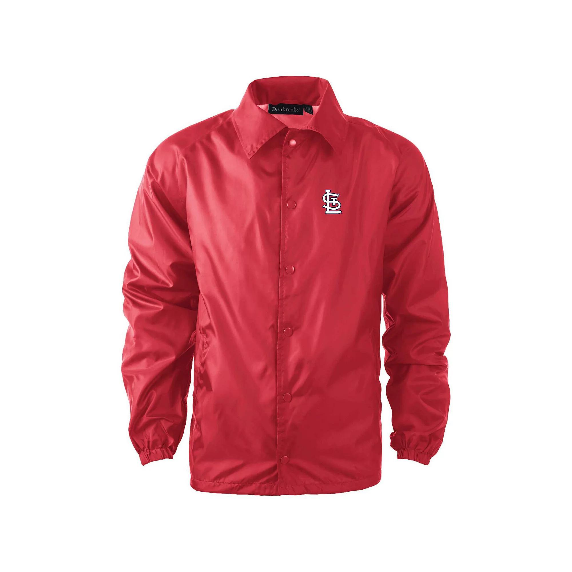 Men's Dunbrooke  Red St. Louis Cardinals Coach's Raglan Full-Snap Windbreaker Jacket, Size: Small Product Image