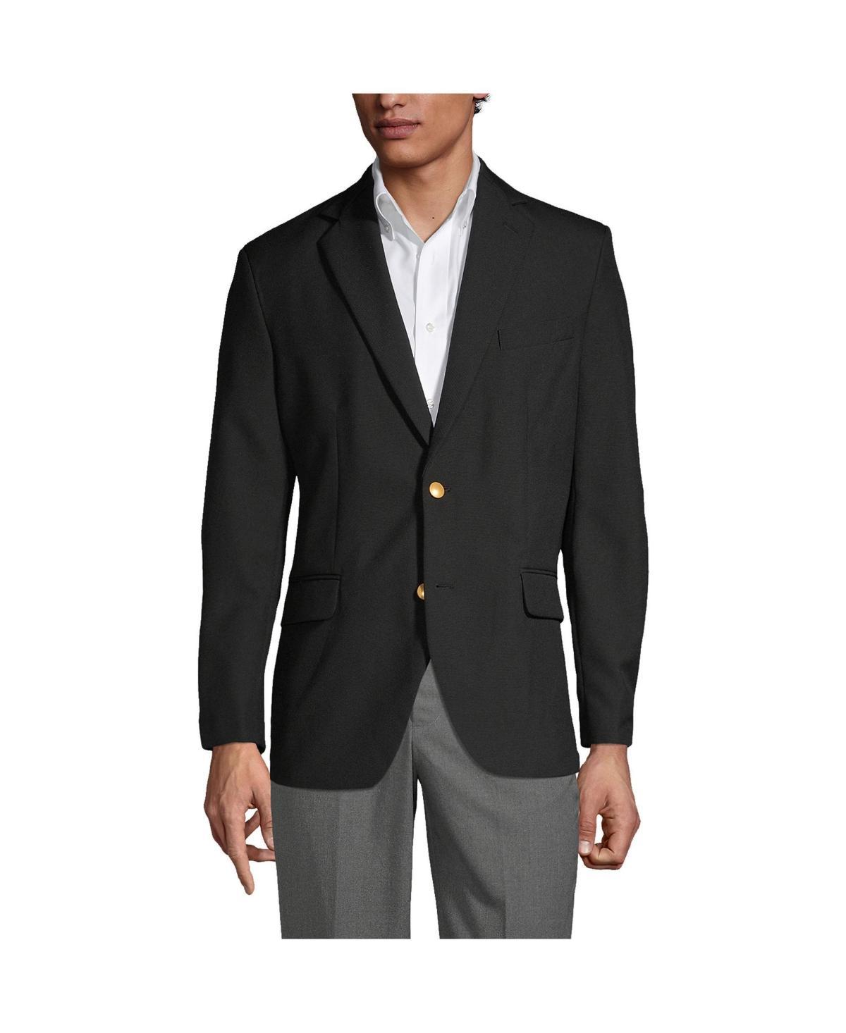 Men's Lands' End Hopsack Blazer, Size: 40, Black Product Image