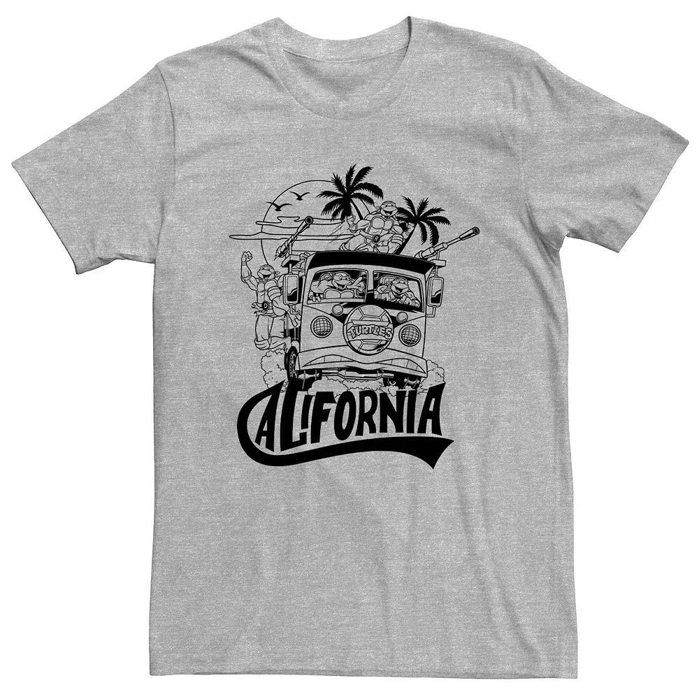 Men's Stranger Things Surfer Boy Pizza Van Graphic Tee, Size: Small, Athletic Grey Product Image