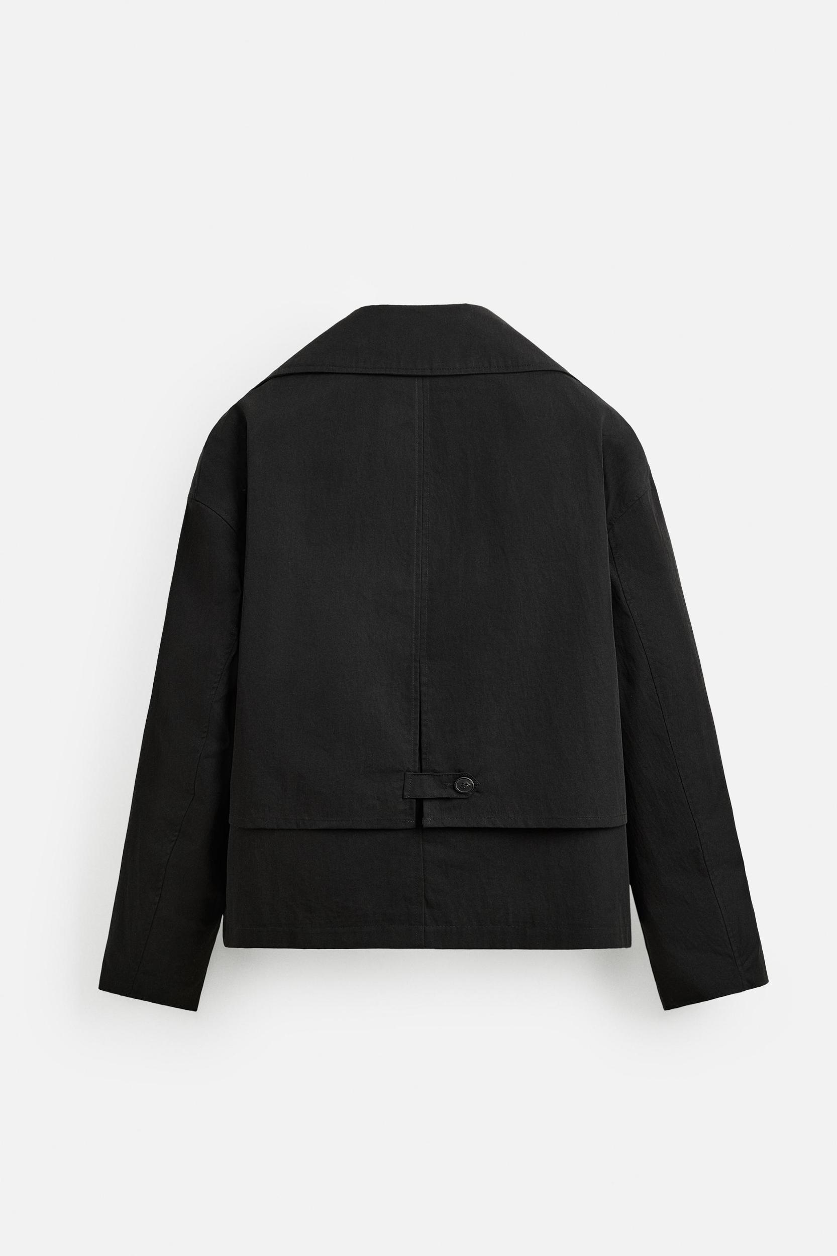 SHORT TECHNICAL FABRIC TRENCH COAT Product Image