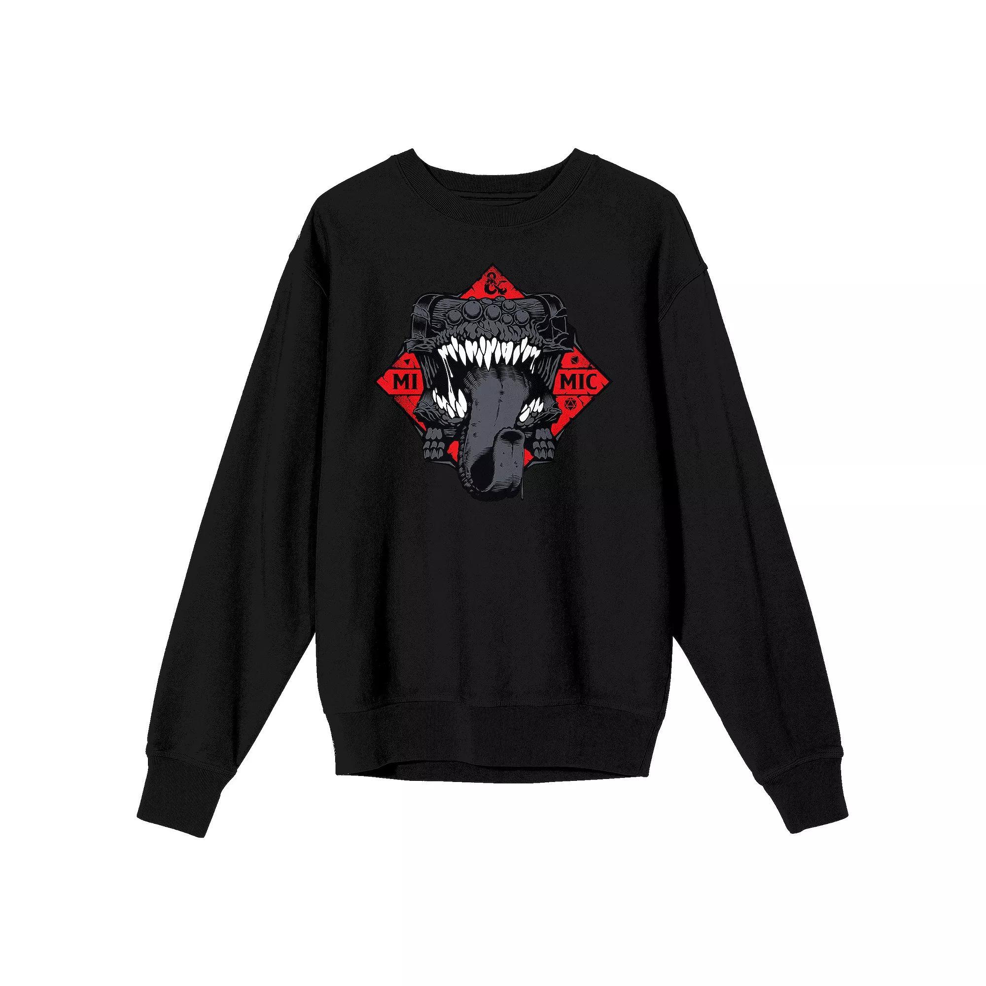 Men's Dungeons & Dragons Mimic Sweatshirt, Size: Large, Black Product Image