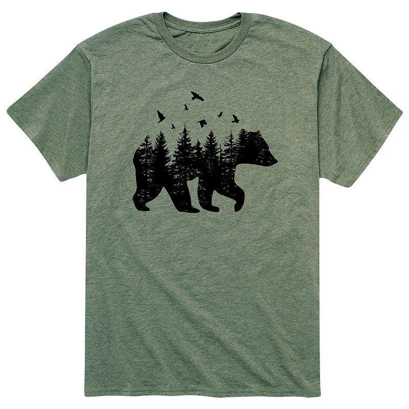 Men's Forest Bear Silhouette Tee, Size: Medium, Green Product Image