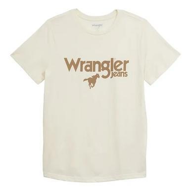 Wrangler Retro® Ladies' S/S Antique White Logo T-Shirt Product Image