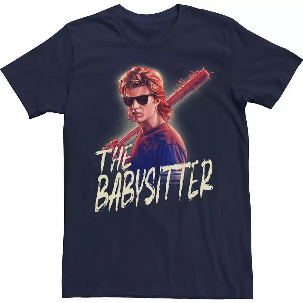 Men's Netflix Stranger Things Steve The Babysitter Portrait Tee, Size: Medium, Blue Product Image