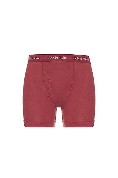 Men's Calvin Klein 3-pack Cotton Stretch Boxer Briefs, Size: Large, Black Product Image