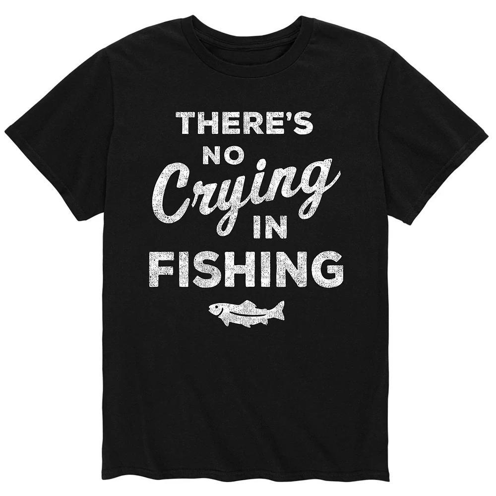 Men's "There's No Crying Fishing" Tee, Size: XXL, Black Product Image