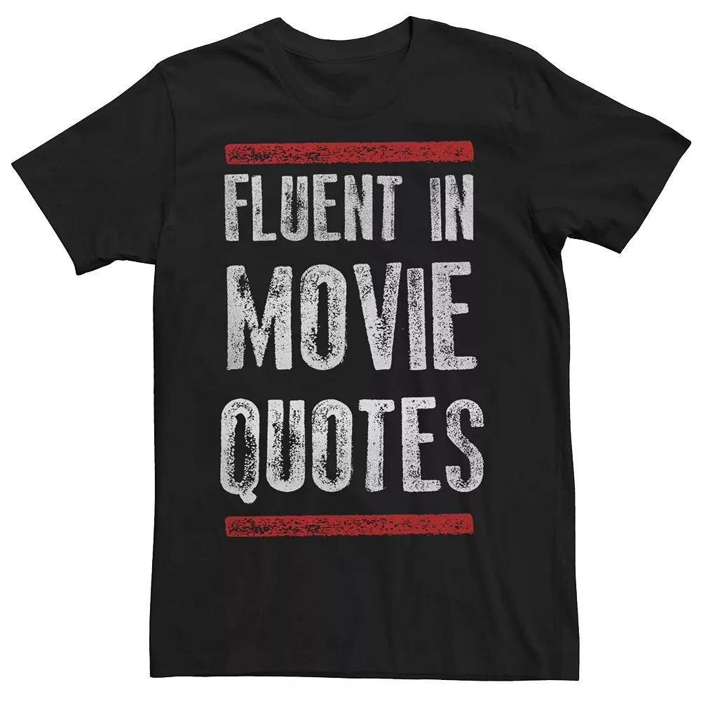 Men's Fluent In Movies Quotes Graphic Tee, Size: Large, Black Product Image