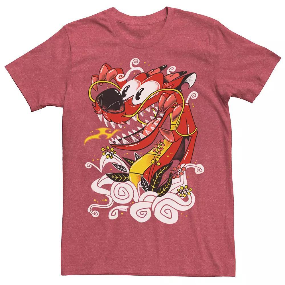 Disney's Mulan Mushu Artsy Portrait Men's Tee, Size: XXL, Red Grey Product Image