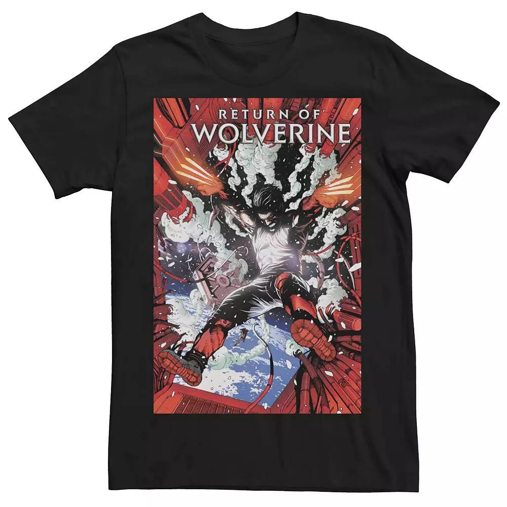 Men's Marvel's Return Of Wolverine #5 Comic Cover Tee, Size: XXL, Black Product Image