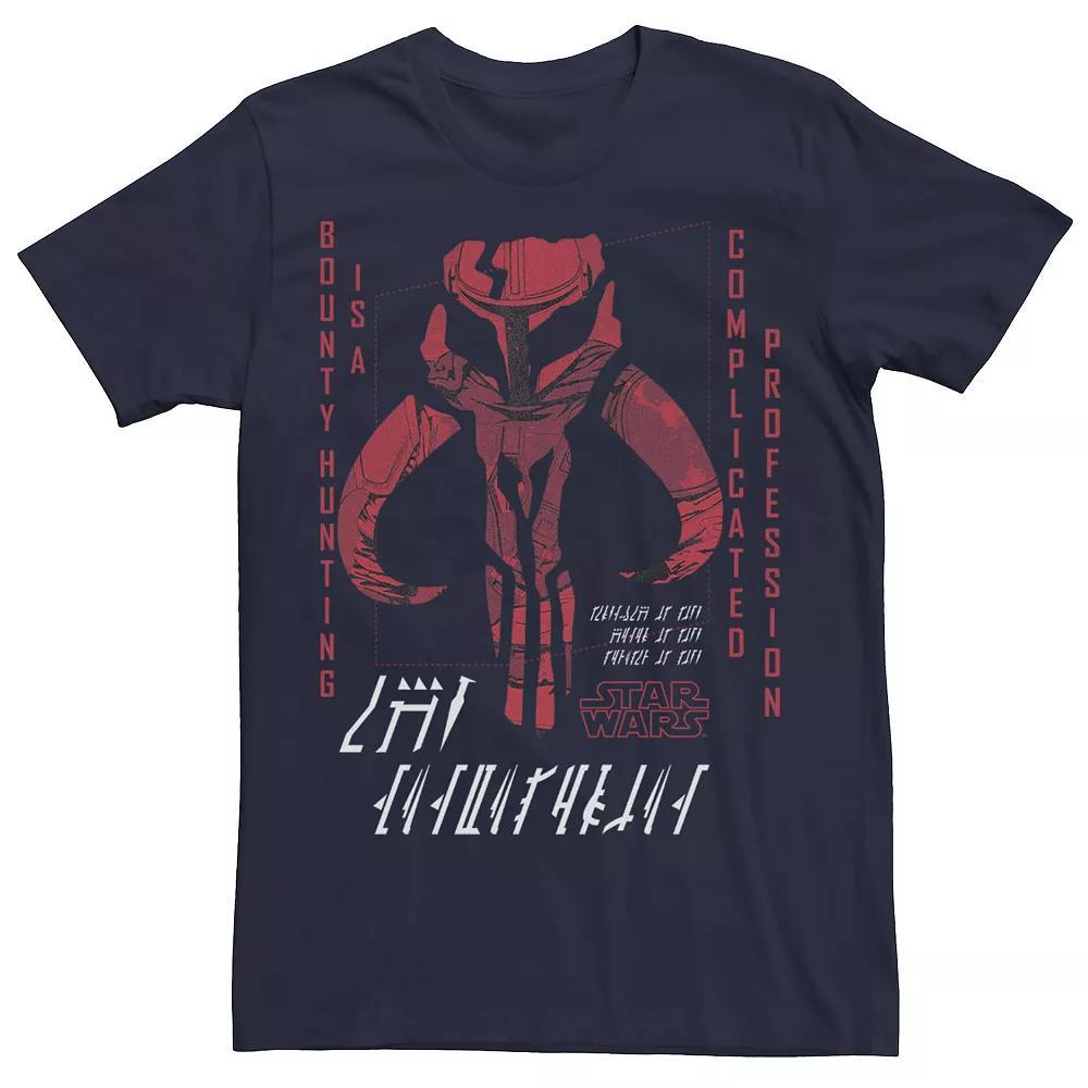 Men's Star Wars The Mandalorian Mythosaur Complicated Profession Tee, Size: 3XL, Blue Product Image