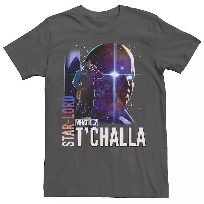 Men's Marvel What If Star Lord T'Challa and Watcher Poster Tee, Size: XS, Blue Product Image