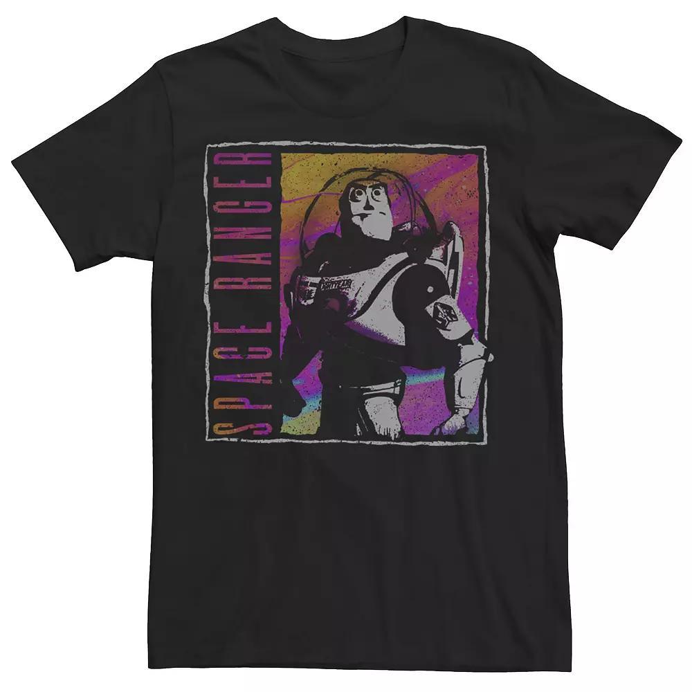 Disney / Pixar's Toy Story Buzz Lightyear Men's Space Ranger Neon Tee, Size: Medium, Black Product Image