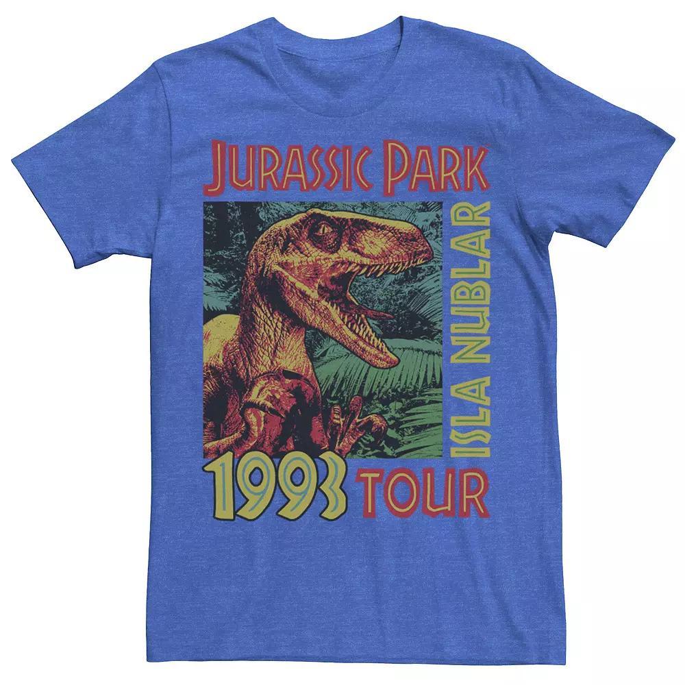 Men's Jurassic Park Isla Nublar 1993 Tour Poster Tee, Size: 3XL, Blue Product Image
