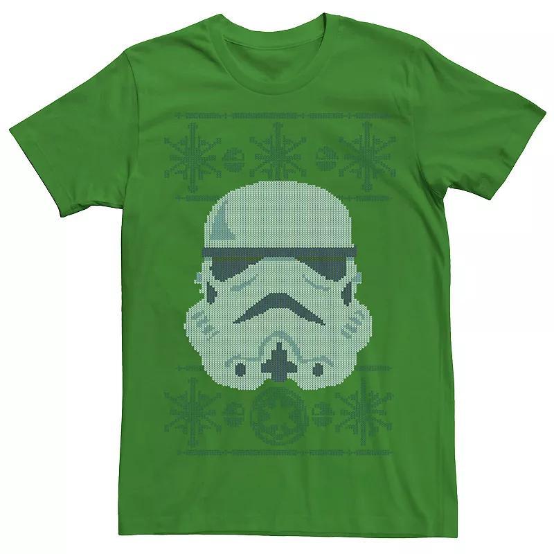 Men's Star Wars Stormtrooper Helmet Ugly Christmas Sweater Graphic Tee, Size: XL, Kelly Product Image