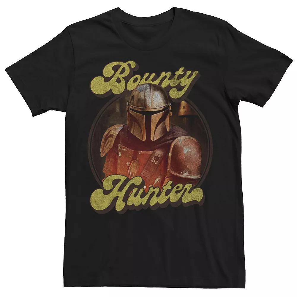 Men's Star Wars The Mandalorian Retro Bounty Hunter Tee, Size: Medium, Black Product Image