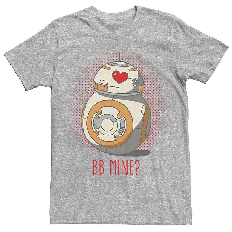 Men's Star Wars BB-8 Mine Heart Eyes Tee, Size: XL, Athletic Grey Product Image