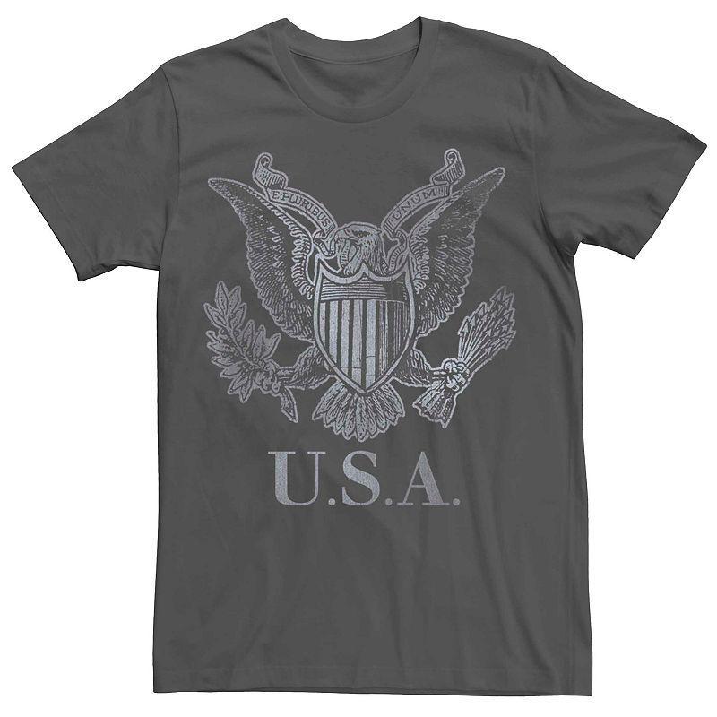 Mens USA Eagle Vintage Graphic Tee Grey Product Image