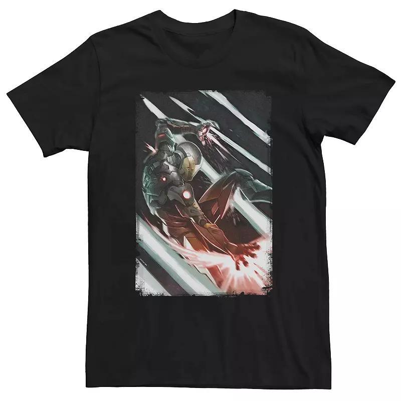 Men's Marvel Iron Man Powerful Blast Tee, Size: Large, Black Product Image
