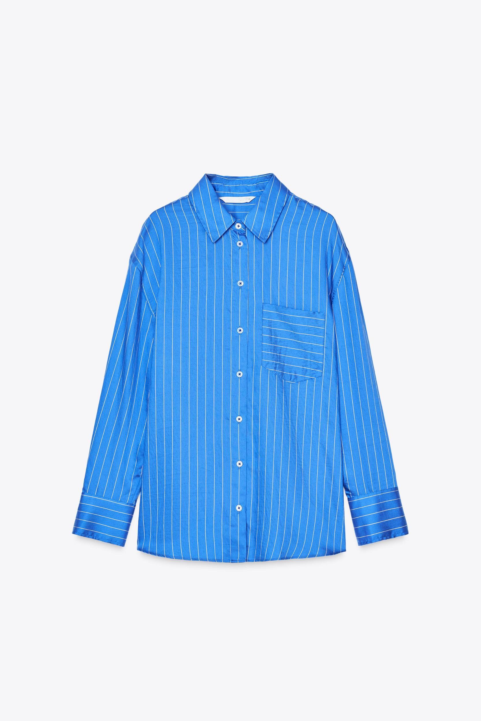 ZW COLLECTION OVERSIZED STRIPED SHIRT Product Image
