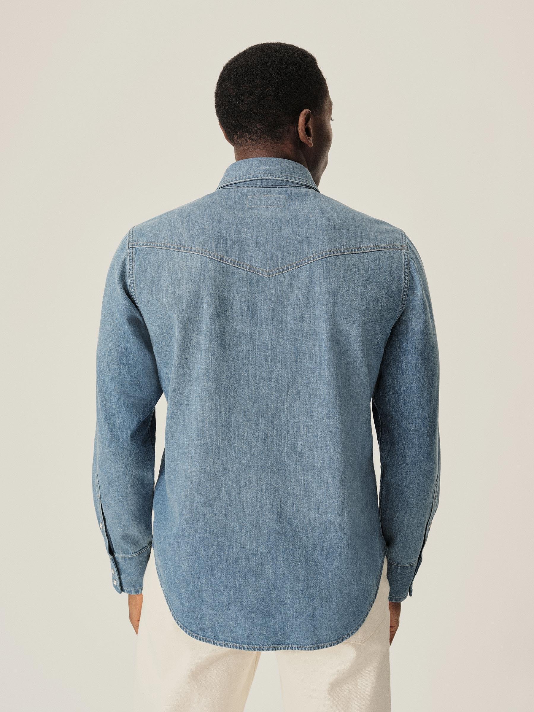 M048 Japanese Denim Lubbock Longhorn Shirt Product Image