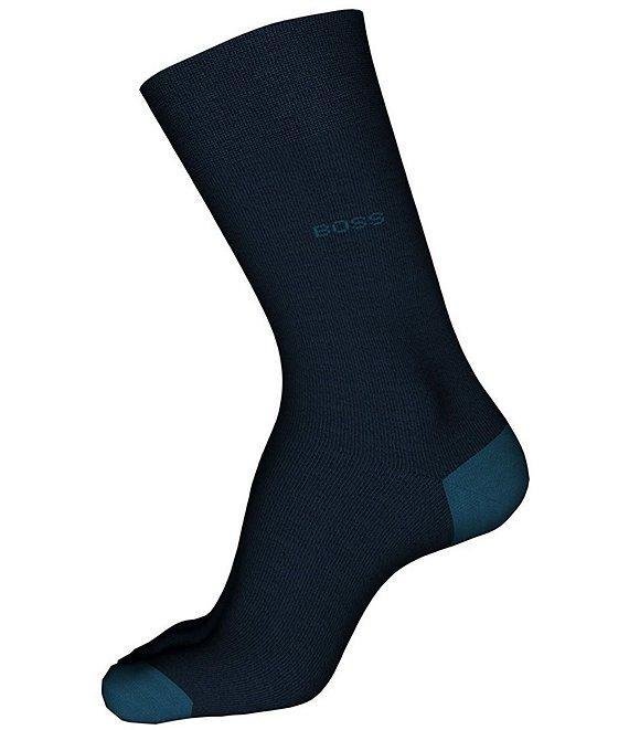 Hugo Boss RS BB Printed Mercerized Cotton Crew Dress Socks Product Image