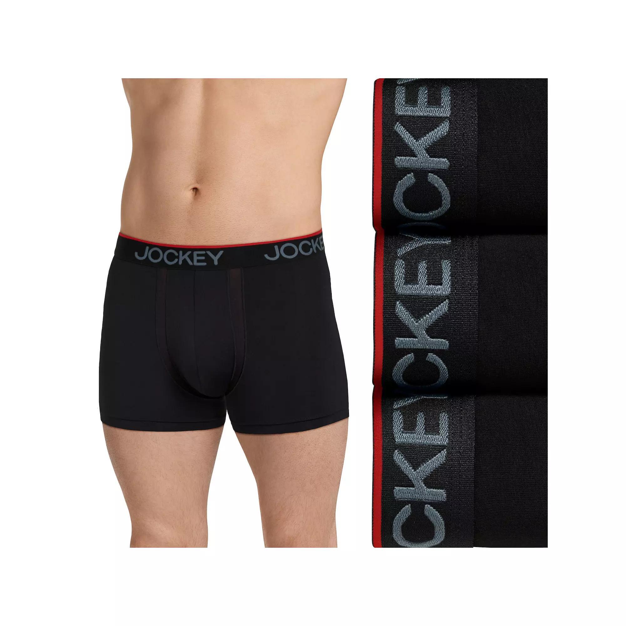 Men's Jockey® 3-pack Chafe Proof Pouch Microfiber Trunk, Size: Small, Blue Team Product Image