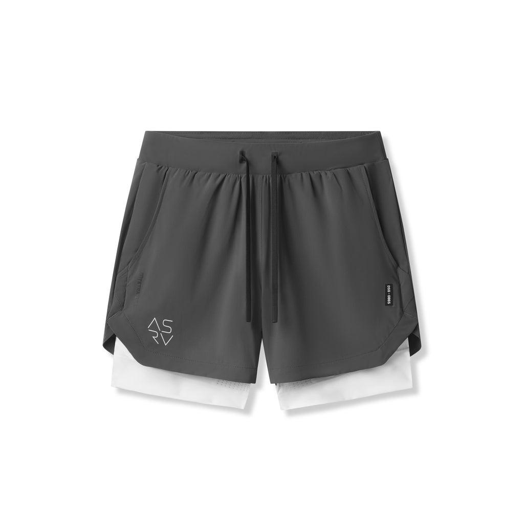 0865. Tetra-Lite® 5" Liner Short - Space Grey "Cyber"/White Product Image