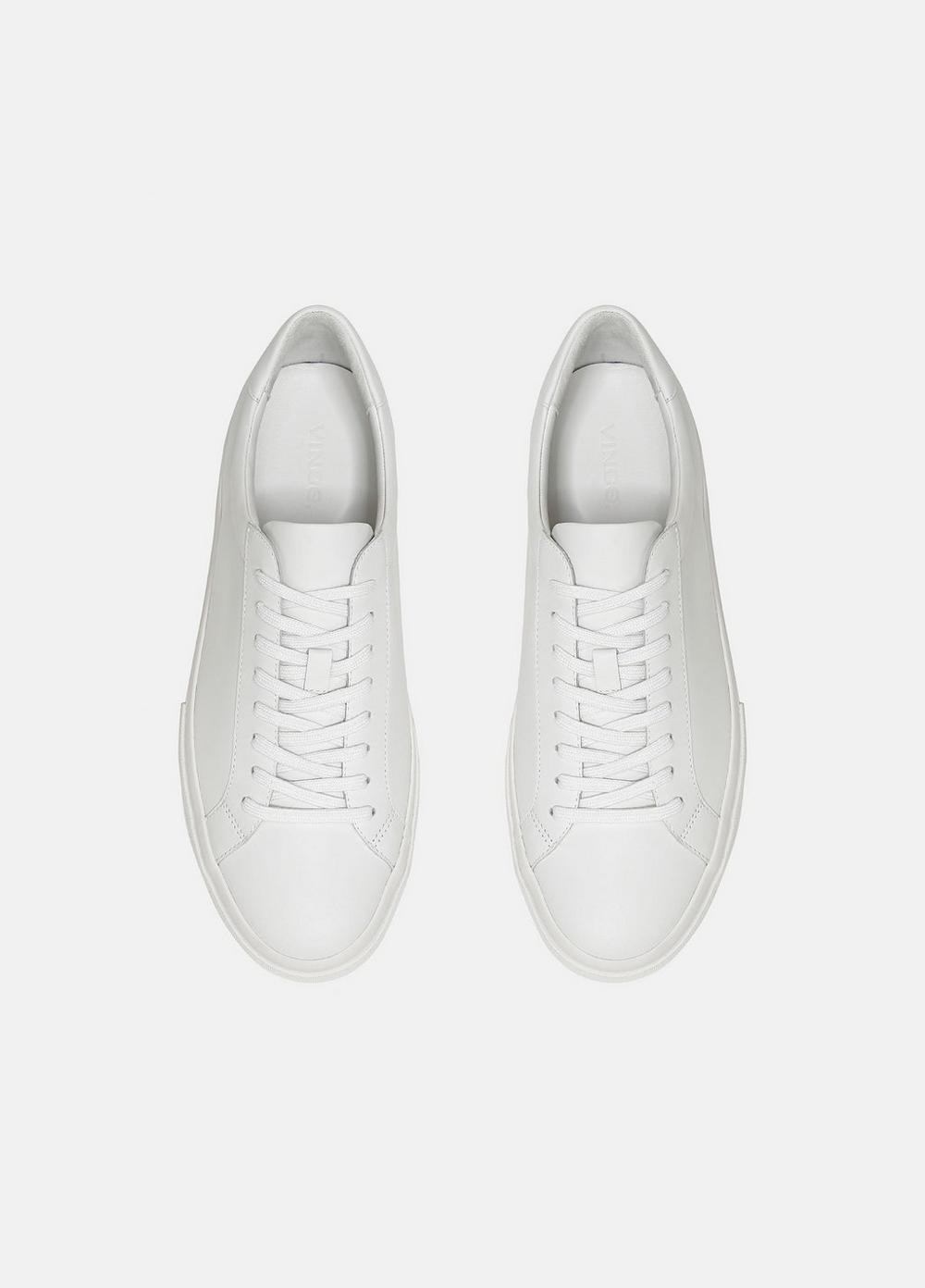 Mens Fulton Leather Sneaker, White, Size 11 Vince Product Image